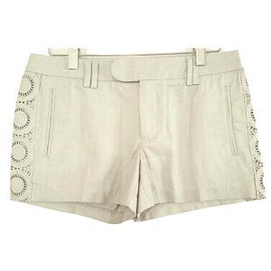 Catherine Malandrino Silk Blend Short w/ Embroidered Sides